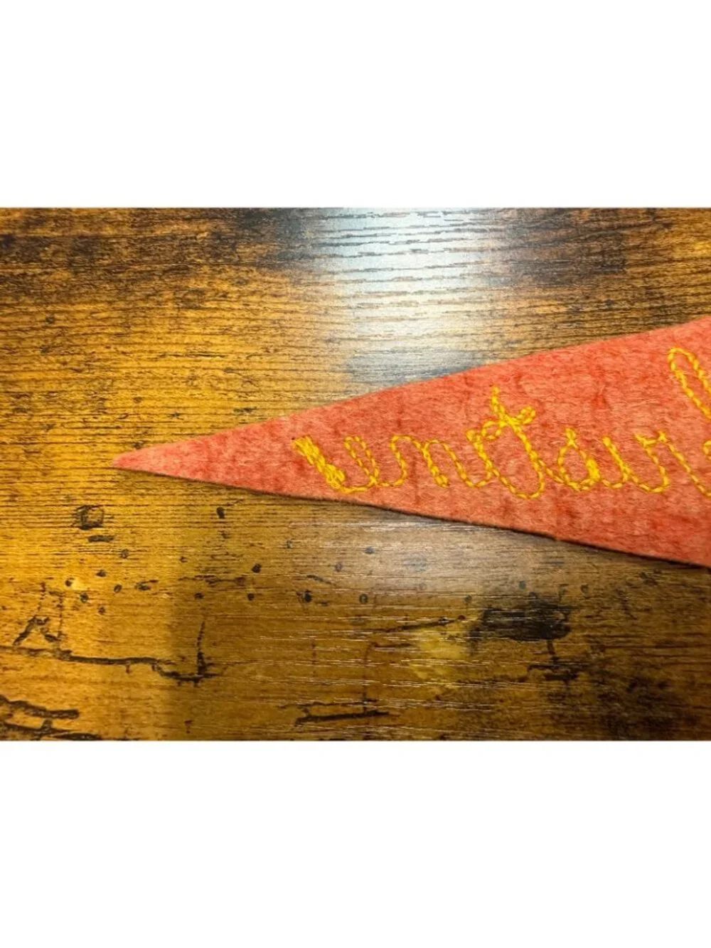 Vintage Stitched Christine mini pennant with horse